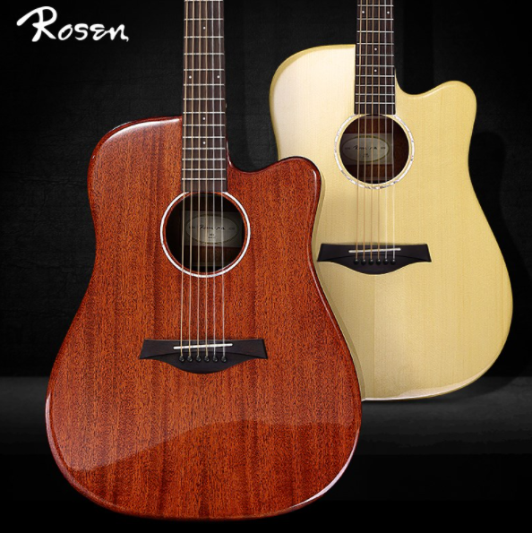 Rosen卢森G31面单板电箱民谣木吉他